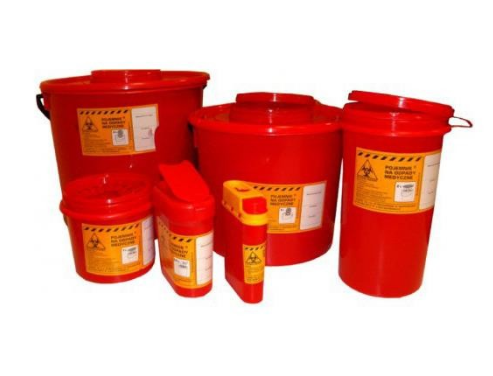 Container pentru deșeuri medicale 10L rotund 1pc